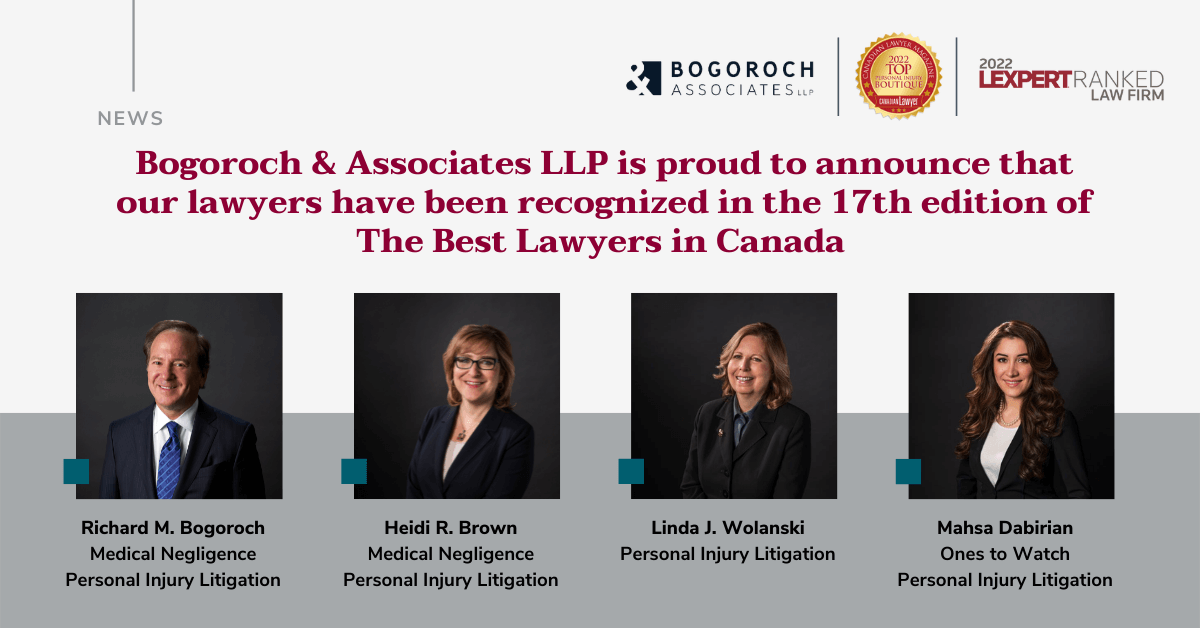 Bogoroch & Associates LLP’s Richard M. Bogoroch, Heidi R. Brown, Linda J. Wolanski, and Mahsa Dabirian have been recognized in the 2023 edition of The Best Lawyers in Canada.