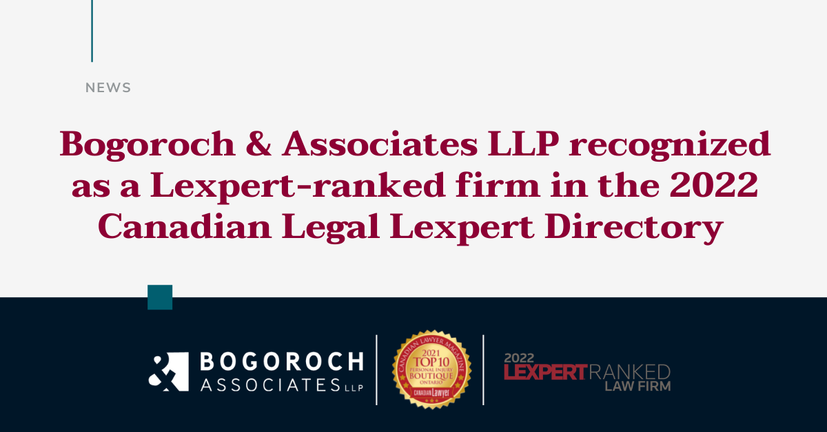 Bogoroch & Associates LLP recognized as a Lexpert-ranked firm in the 2022 Canadian Legal Lexpert Directory 