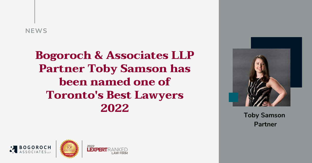 Toby Samson Voted one of the Best Lawyers in Toronto
