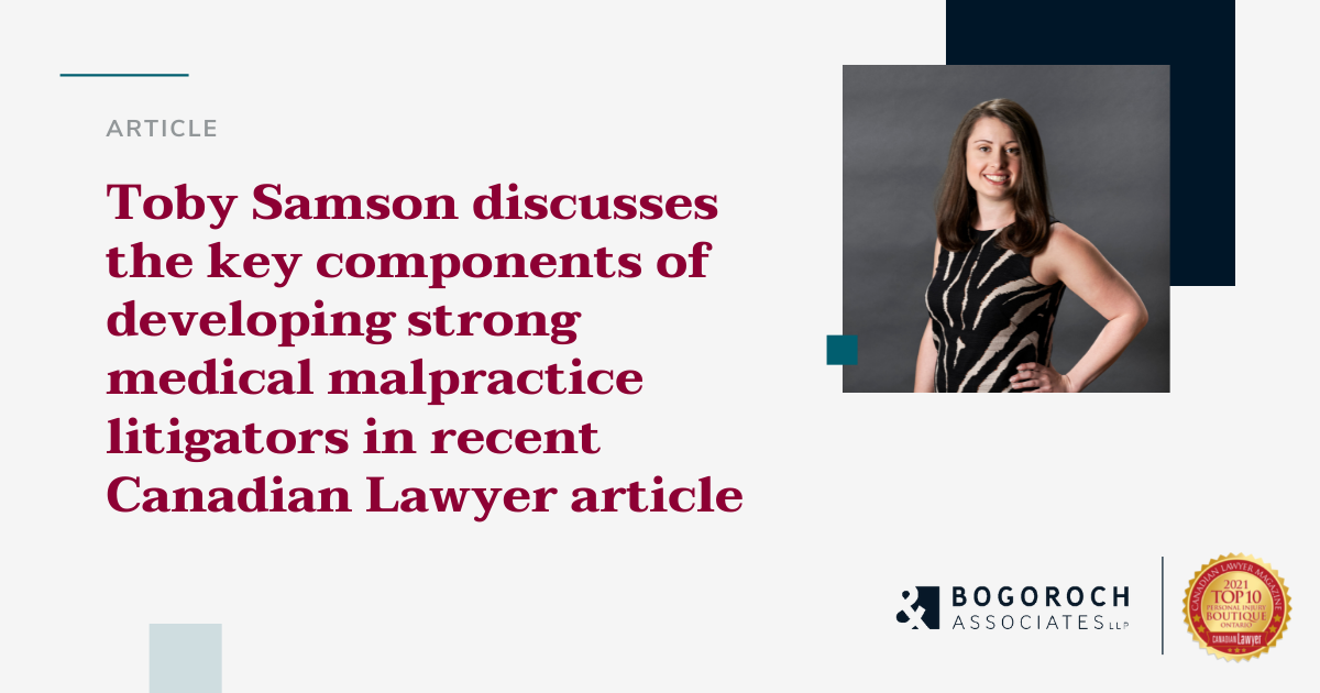 Toby Samson discusses the key components of developing a strong medical malpractice litigators